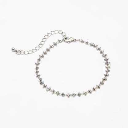 Gold/ Silver Tone Beaded Cable Chains 3.3mm, Finished Bracelet/ Anklet/ Necklace with Extender Chain, Ready to Wear (#LK-237)