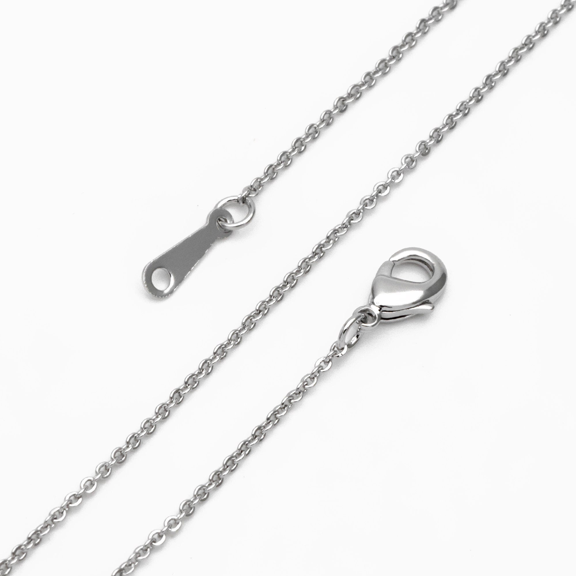 Gold/ Silver Tone Dainty Cable Chains, 18K Gold/ Rhodium plated Brass Finished Necklace, 18 Inches Adjustable, Ready to Wear (#LK-483)