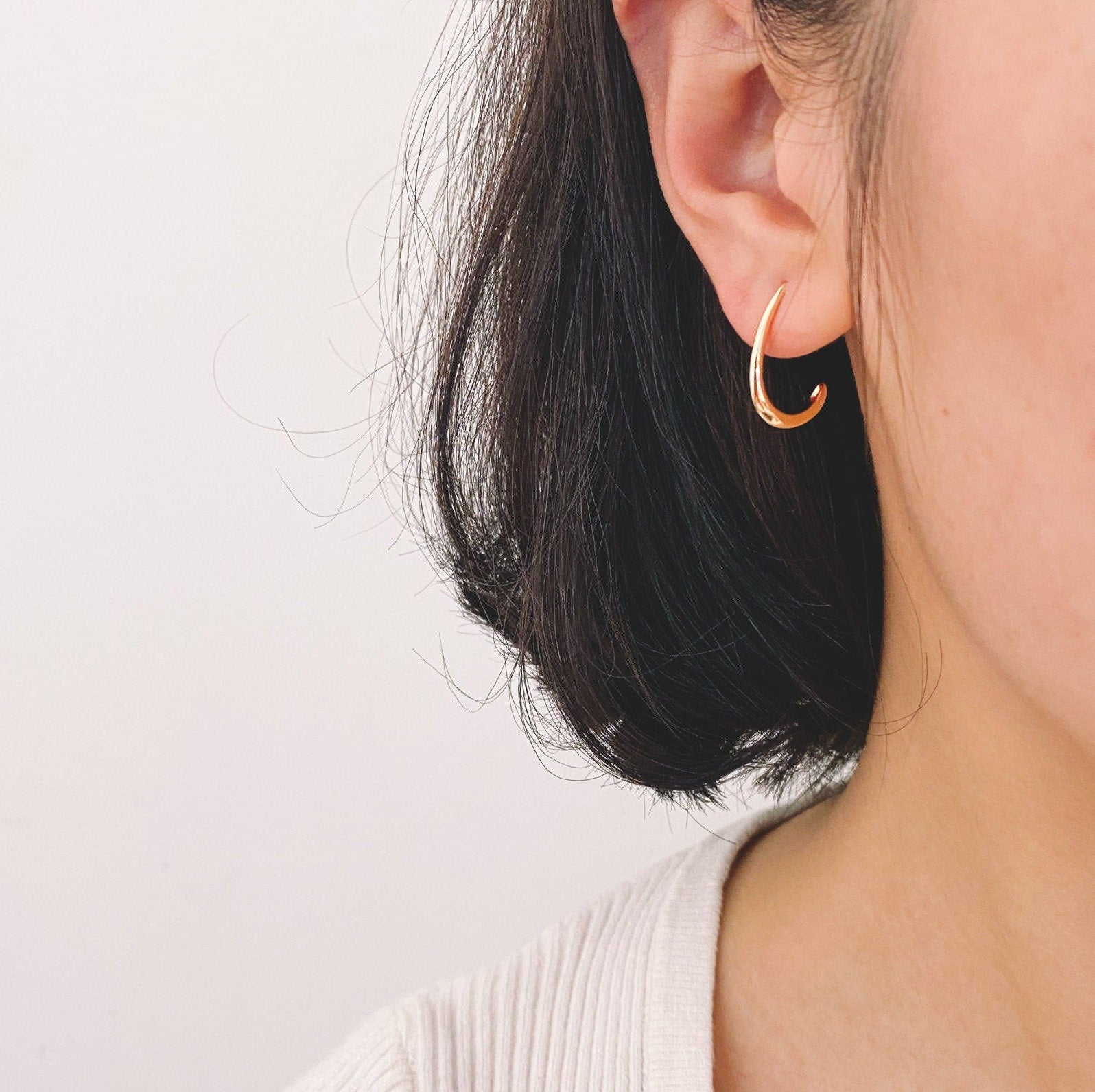 10pcs Gold plated Brass Teardrop Ear Hooks, Simple Earwires Earring Components (GB-3022)