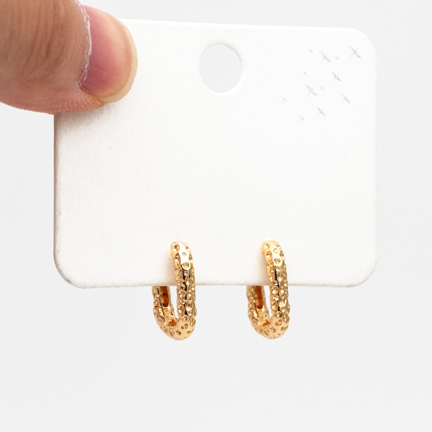 10pcs Gold/ Silver Oval Hoop Earrings, Gold/ Rhodium plated Brass, Geometric Earring Hoops (GB-3739)