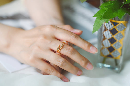 4pcs Gold Triple Band Ring, Everyday Ring, Modern Style Ring, Fashion Rings, Minimalist Ring (#GB-3629)