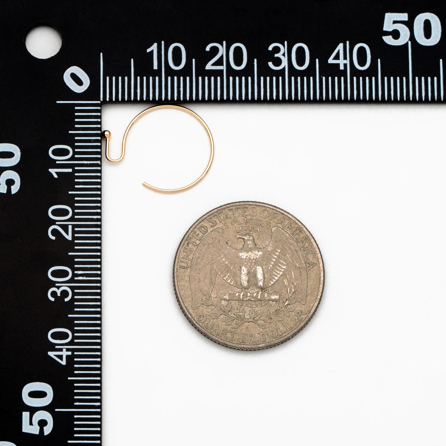 20pcs Gold Ear Hooks 15x18mm, Simple Round Earwire Earring Components (GB-025-C)