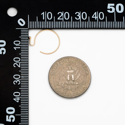 20pcs Gold Ear Hooks 15x18mm, Simple Round Earwire Earring Components (GB-025-C)