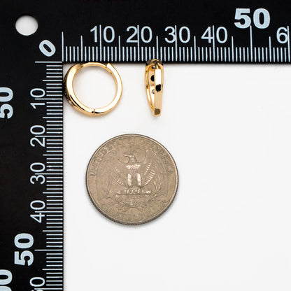 4pcs Black/ Blue CZ Pave Sun Hoop Earrings, Dainty Huggie Earrings, Minimalist Earring, Gold Hoops Earring (GB-3800)