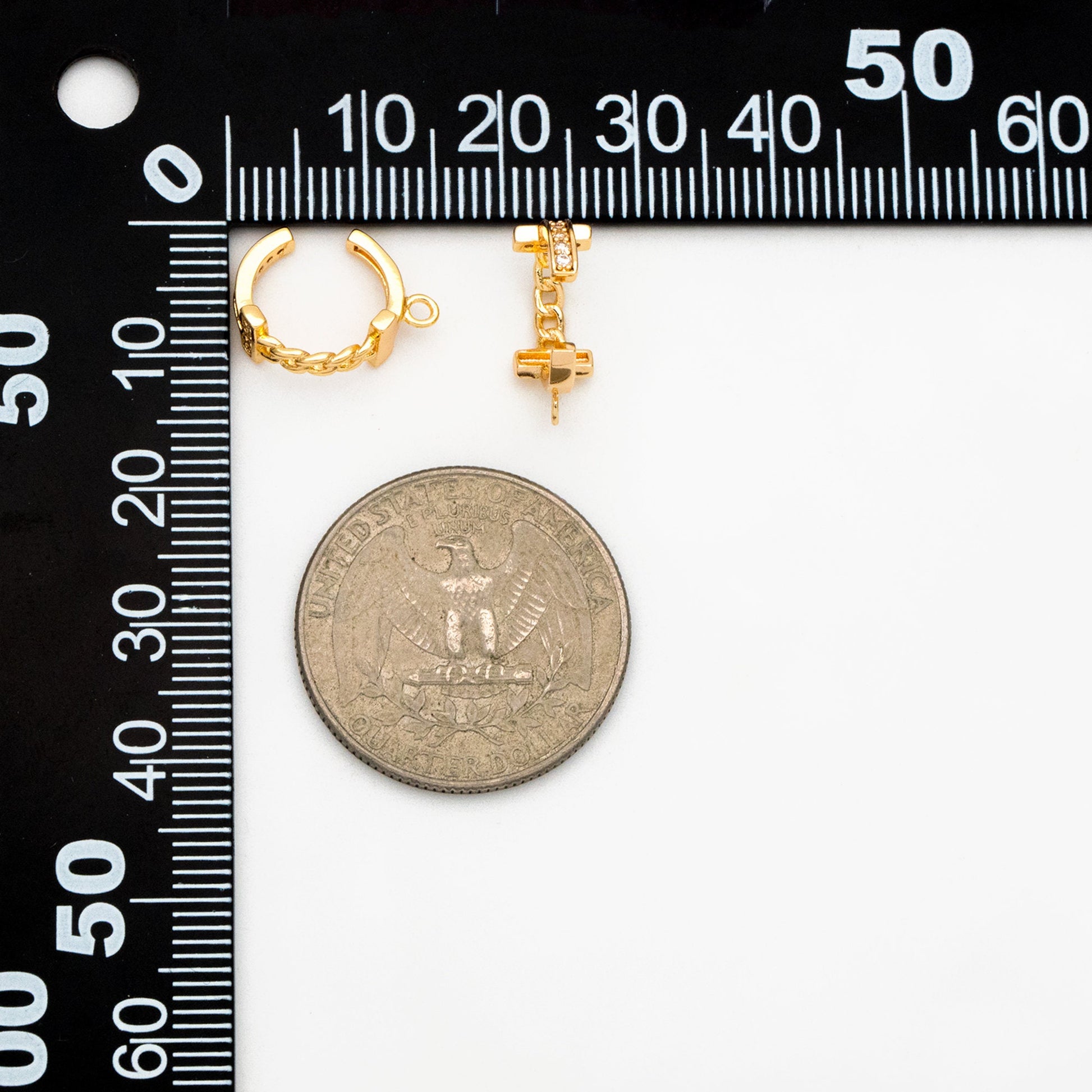 4pcs CZ Pave Ear Cuff, Gold plated Brass, Minimalist Cartilage Earrings, Dainty Earcuff Earring (GB-3767)