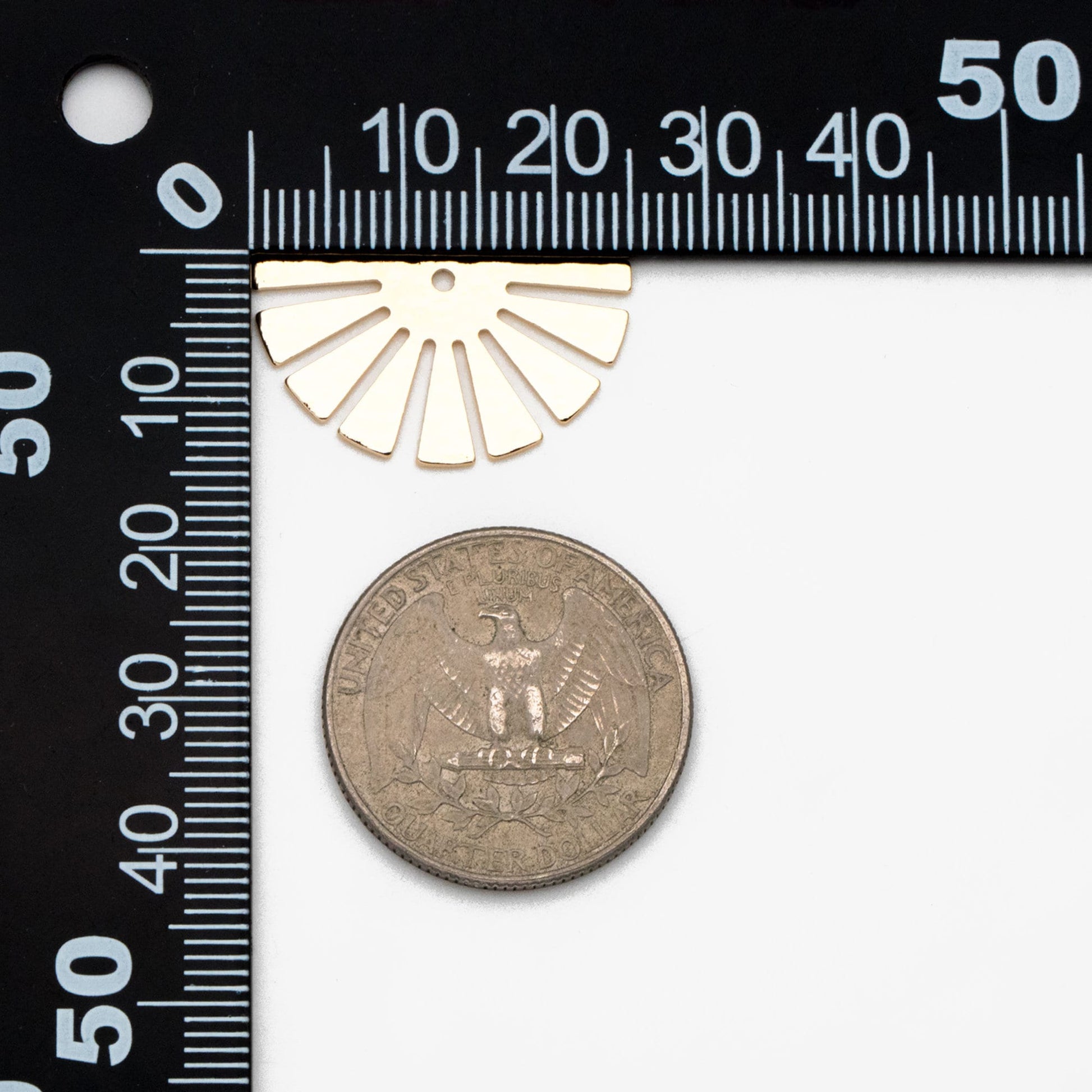 10pcs Gold/ Silver Hammered Half Sun Charm 14x25mm, 18K Gold/ Rhodium Plated Brass, Jewelry Making, Diy Material,Jewelry Supplies(GB-1404-C)