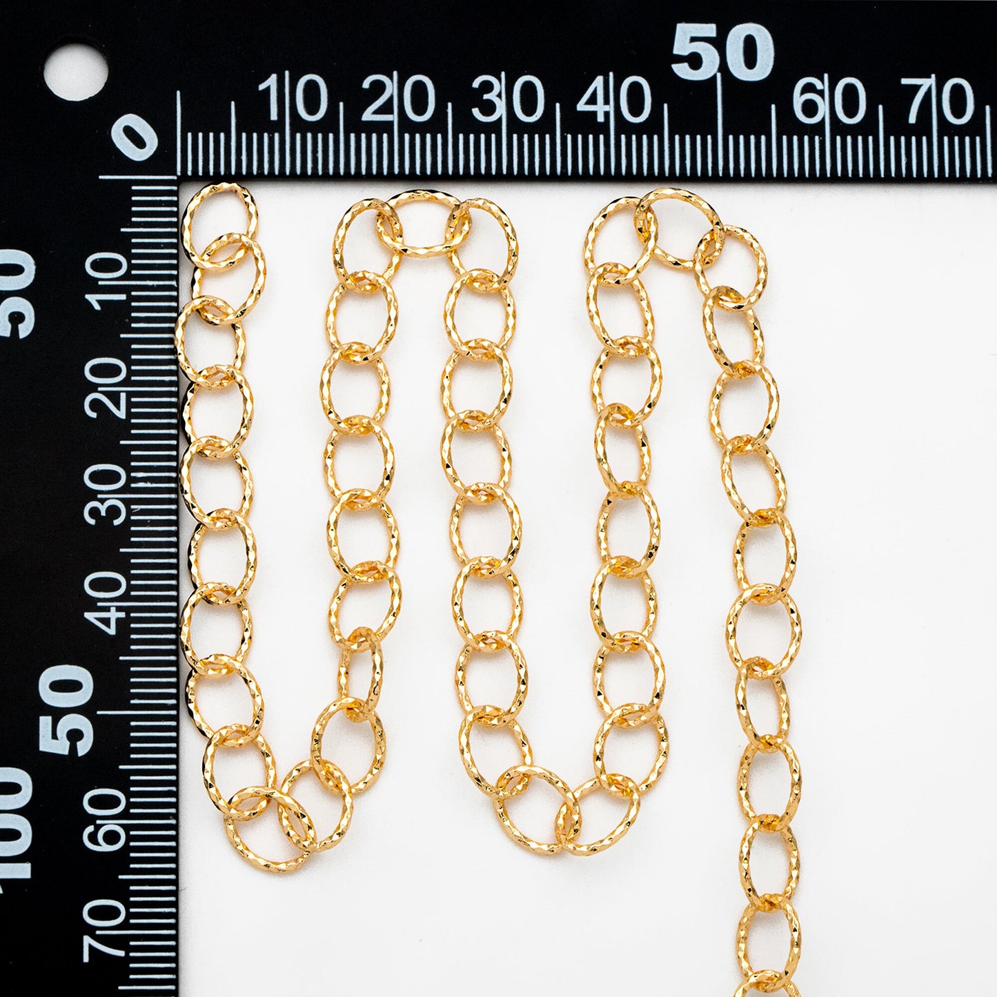 Gold Oval Cable Chain, 18K Gold plated Brass, Oval Link Chain, Jewelry Supplies (#LK-592)/ 1 Meter=3.3ft