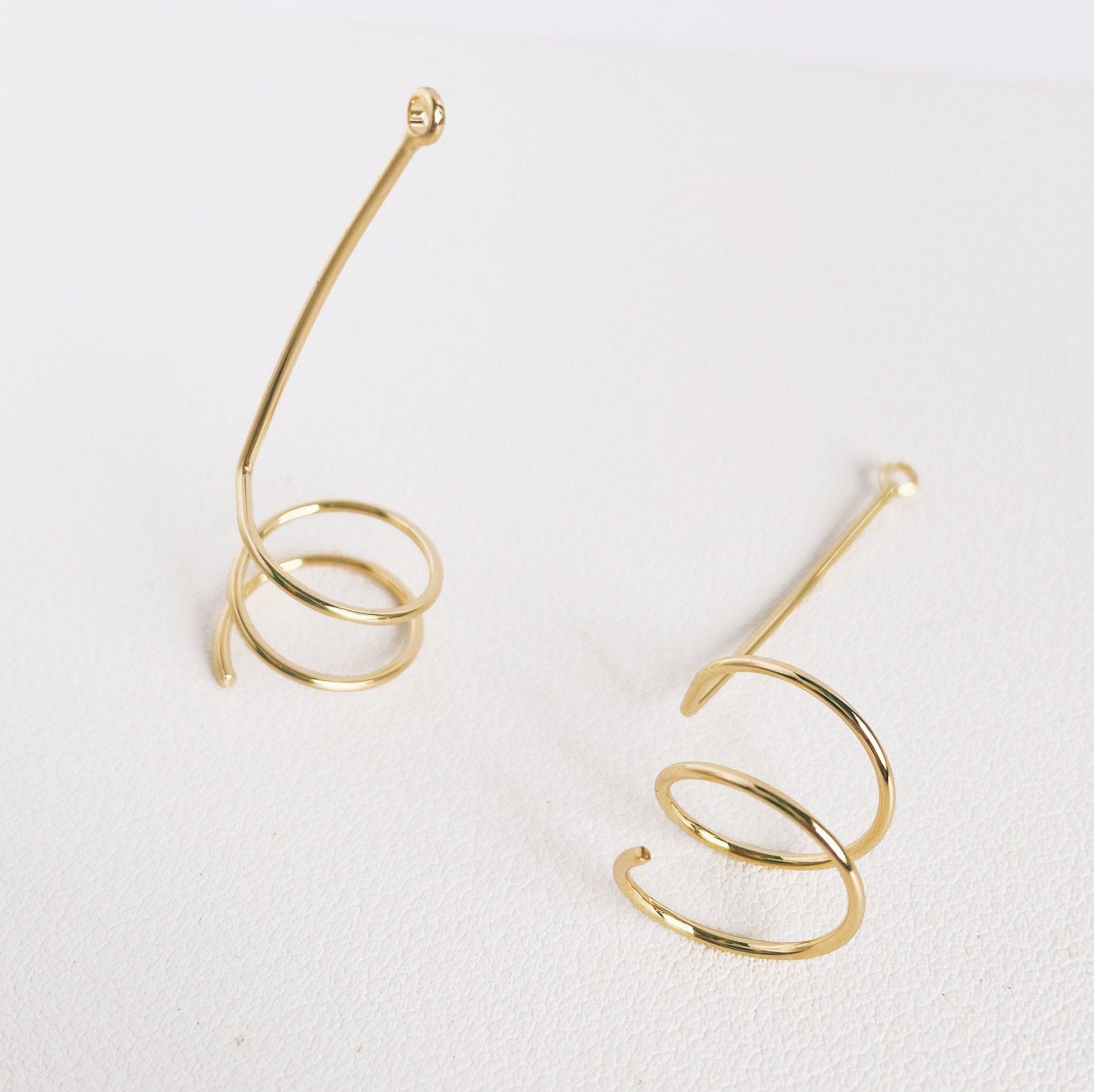 10pcs Gold plated Brass Wire Pendants 44x14mm, Earring Component Charms (GB-601)