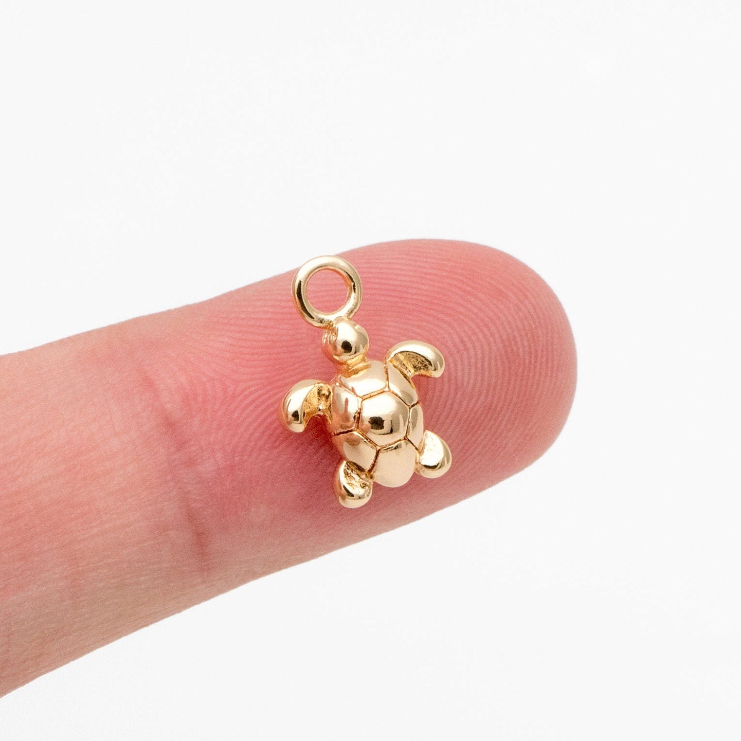 10pcs Gold/ Silver Tiny Marine Animal Charm, Gold/ Rhodium plated Brass Ocean Charm, Earring Charm, DIY Supplies Wholesale (GB-3778)