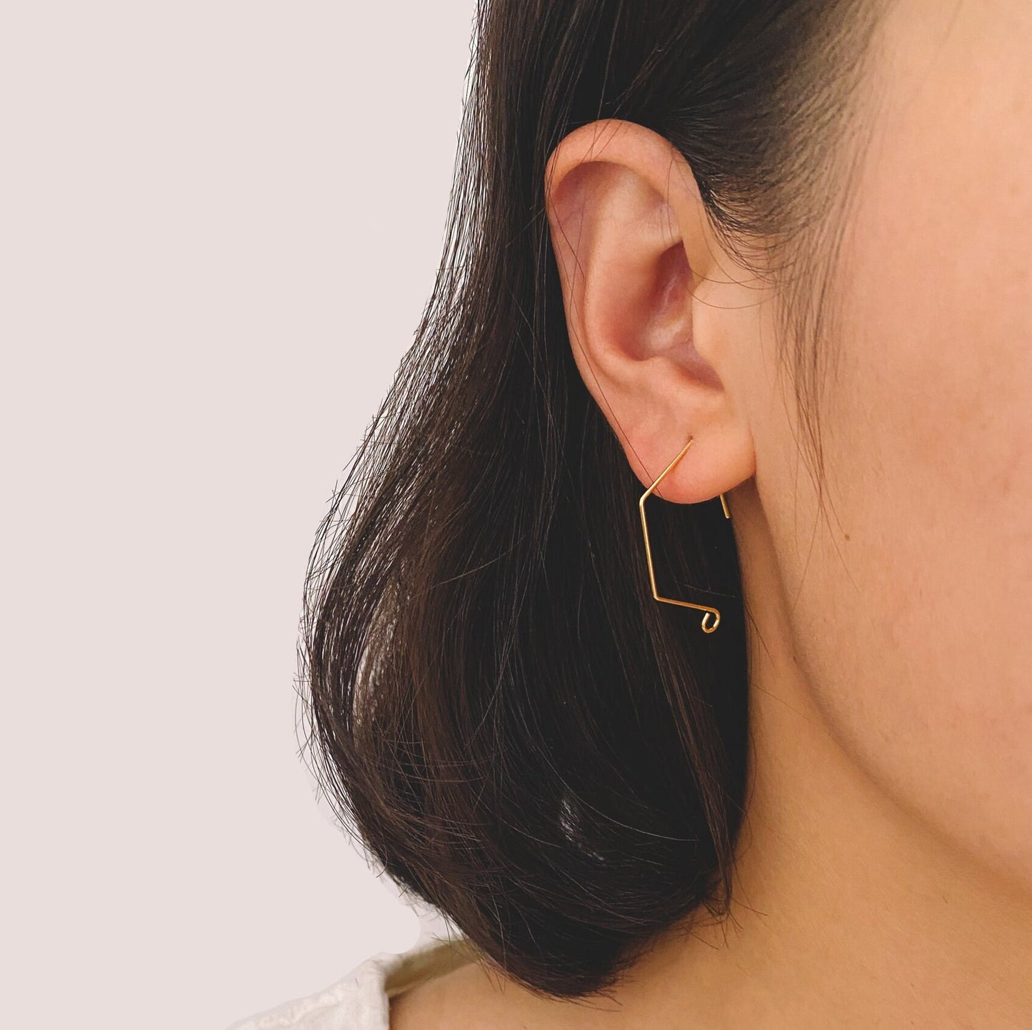 10pcs Gold/ Silver tone Ear Hooks 32x18mm, Gold/ Rhodium plated Brass Simple Earwires Earring Components (GB-947-B)