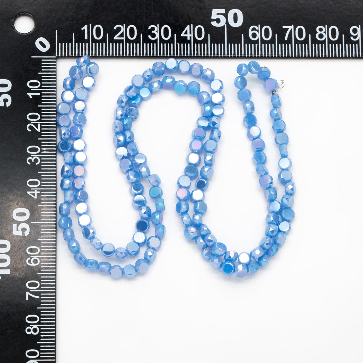 130pcs Rondelle Coin Glass Beads, Crystal Round Button Beads 4mm (TS-124)