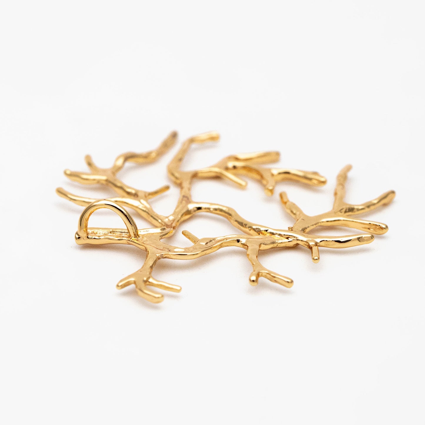 4pcs Gold Branch Charms, 18K Gold plated Brass, Jewelry Making, Diy Material, Jewelry Supplies (GB-2672-C)