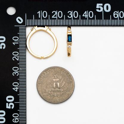 4pcs Blue CZ Ring, Modern Style Ring, Fashion Ring, Dainty Ring, Adjustable Ring (#GB-3859)