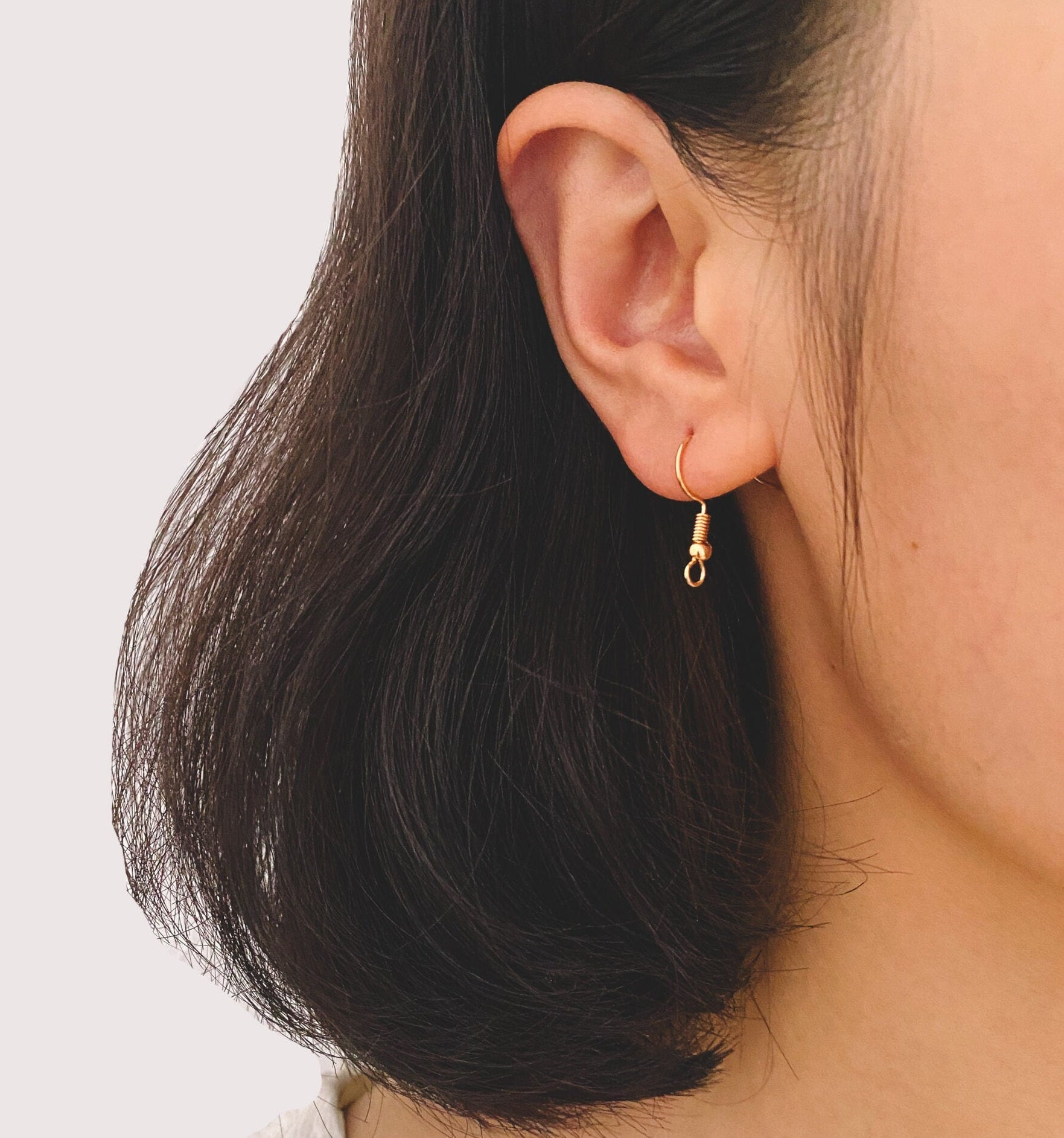 20pcs Gold/ Silver Earring Hooks, Real Gold/ Rhodium Plated Brass Earwire, Wholesale Ear Hooks (GB-025-A)