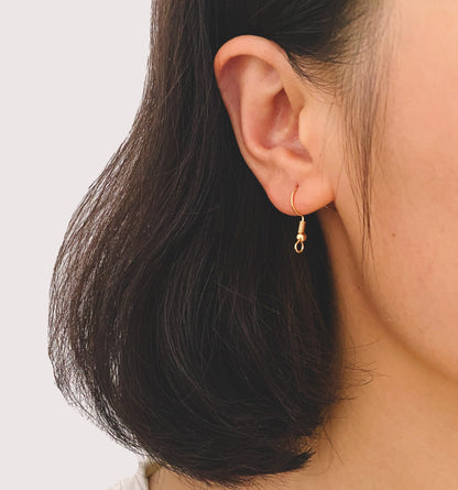 20pcs Gold/ Silver Earring Hooks, Real Gold/ Rhodium Plated Brass Earwire, Wholesale Ear Hooks (GB-025-A)
