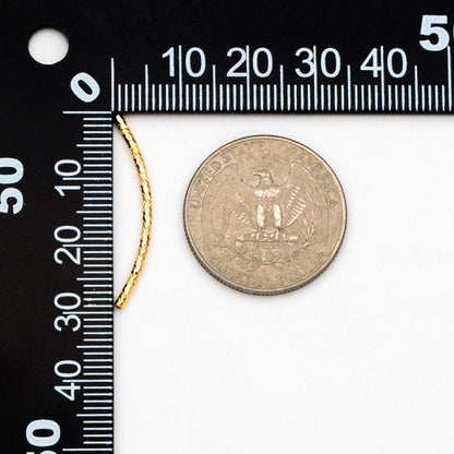 20pcs Gold Curved Tube Beads 30mm by 1.5mm, 18K Real Gold plated Brass Tube Spacers (GB-046-D)