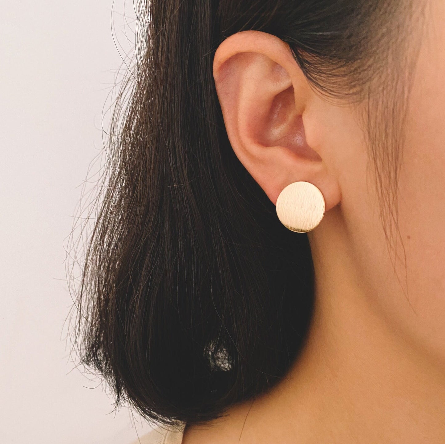 10pcs Brushed Gold Ear Posts with Loops, Real Gold Plated Brass, Triangle Star Round Oval Teardrop Geometric Earring Studs (GB-263)