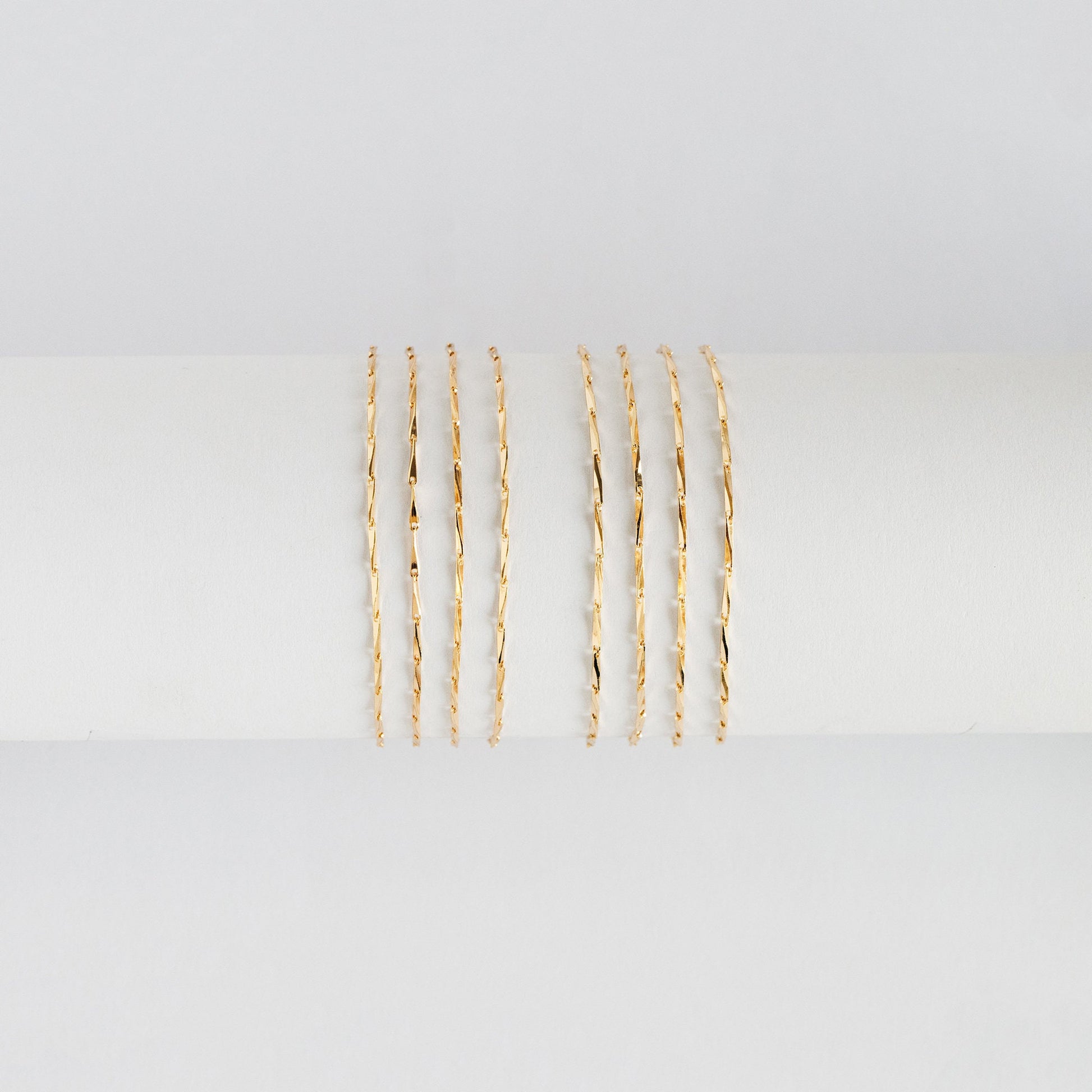 Gold plated Brass Bar Chain 1.2/ 1.3mm Thin, Color Not Easily Tarnish, Lead Nickel Free (#LK-167)/ 1 Meter=3.3 ft