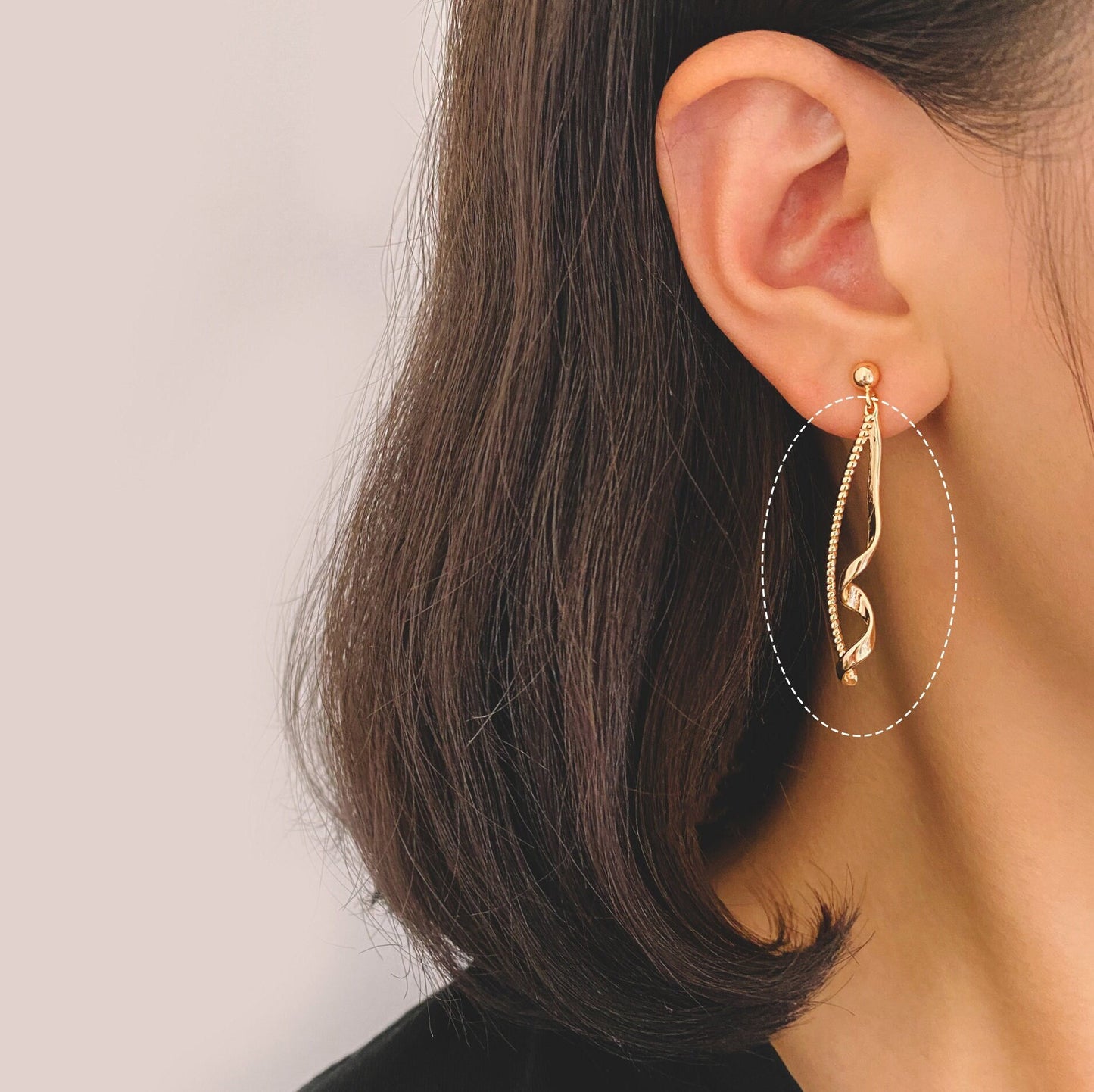 4pcs Gold plated Brass Twist Wire Pendants, Earring Component Charms (GB-2658)