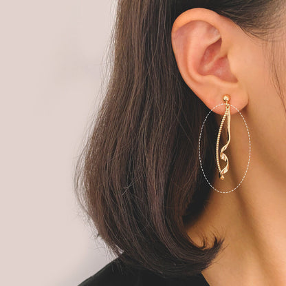 4pcs Gold plated Brass Twist Wire Pendants, Earring Component Charms (GB-2658)