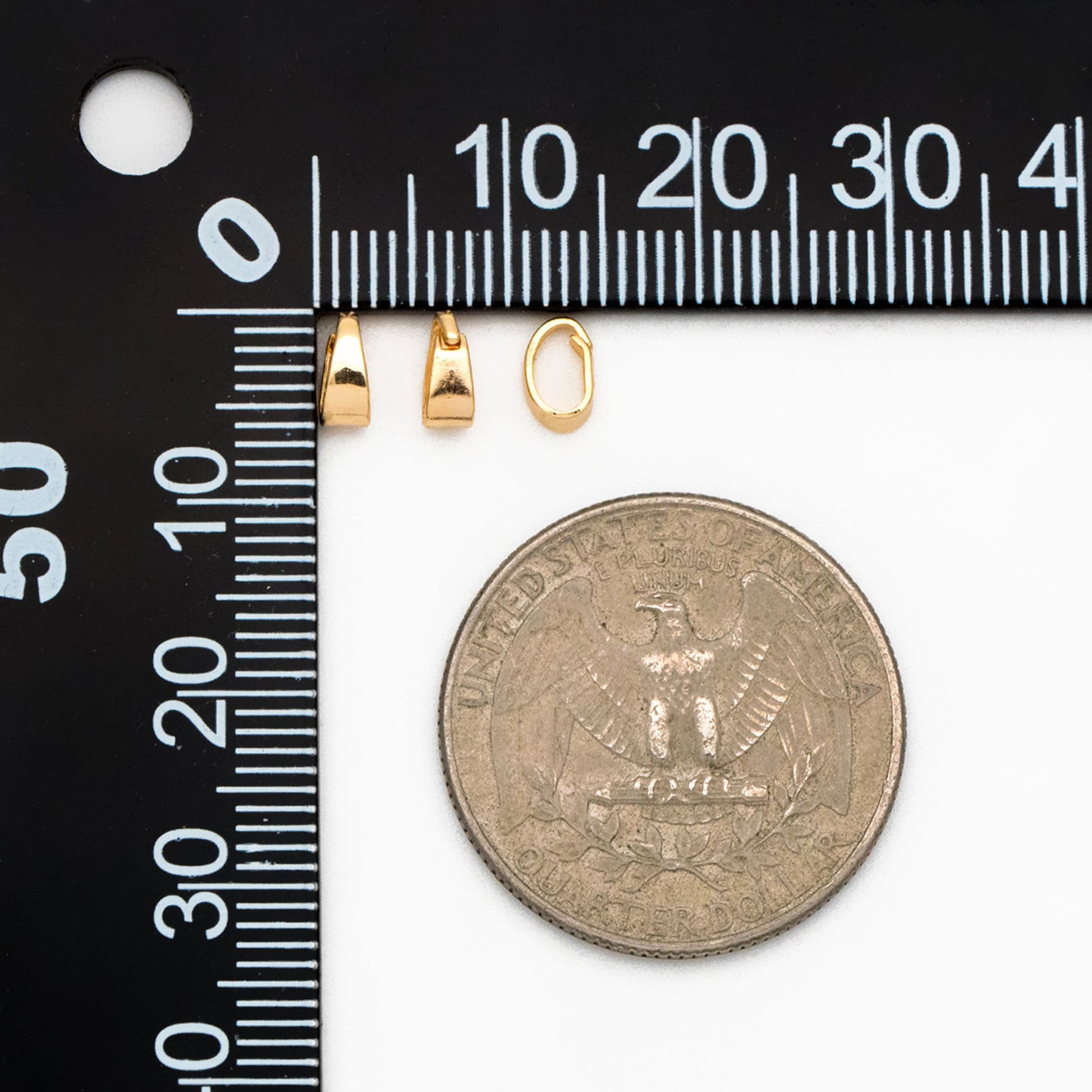 10pcs Gold/ Silver Snap Bail, Gold/ Rhodium Plated Bail, Gold Locket Bail, Bulk Gold Bail, Pendant Bails, Metal Bails (GB-1468-A)