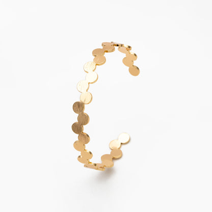 Brushed Gold plated Brass Bangle, Stackable Bracelet Jewelry (#GB-3880)/ 1 piece
