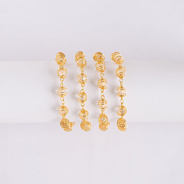 Gold Crystal Bead Chain 7.5mm, Glass Rondelle Beaded Chain, Handmade Wire Chain Wholesale (#LK-218-1)/ 1 Meter=3.3ft