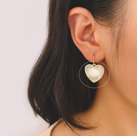 10pcs Gold Heart Charm Pendants, Earring Findings, Jewelry Making, Diy Material, Jewelry Supplies (GB-2151)