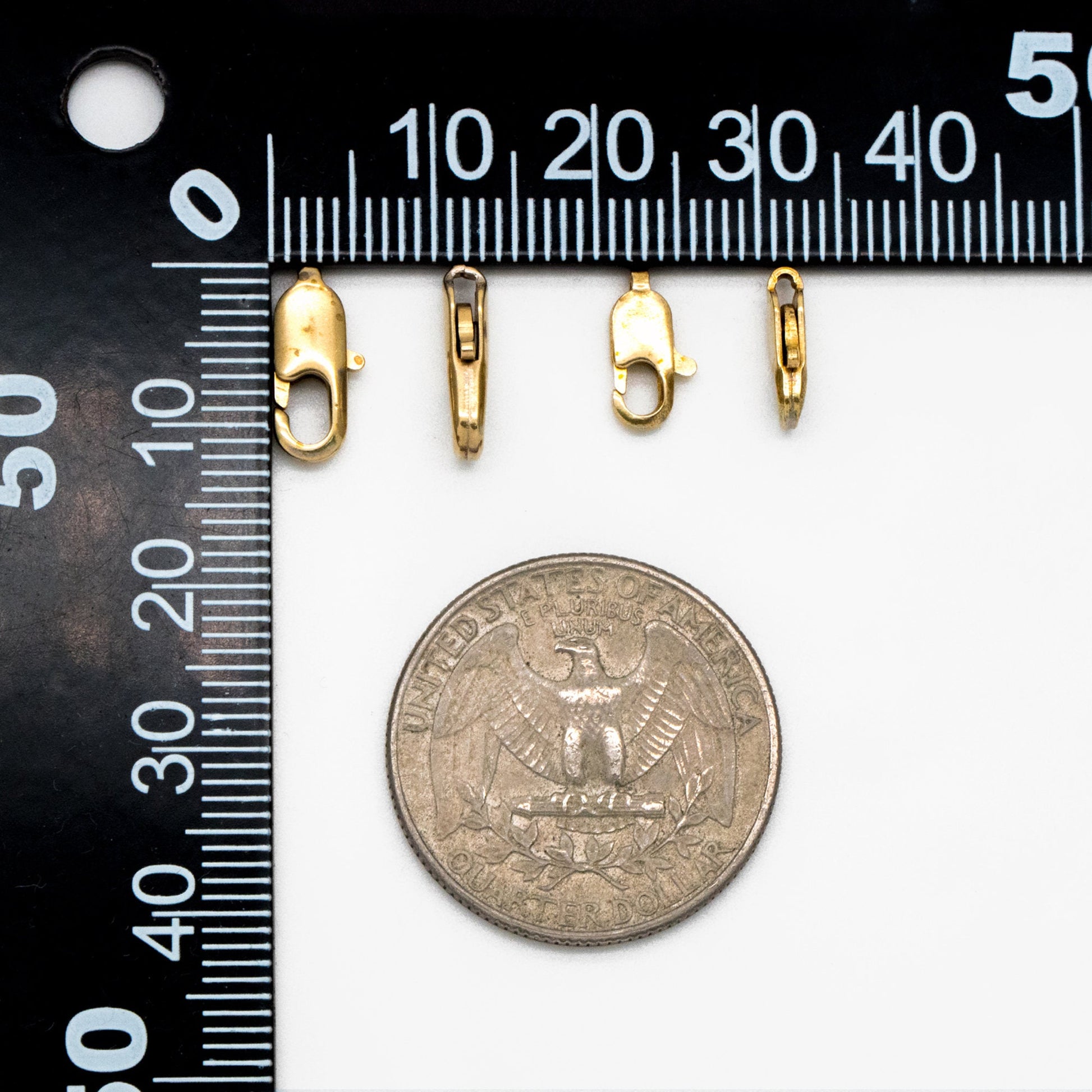 20pcs Raw Brass Lobster Clasps 10mm/ 12mm, DIY Jewelry Making Supplies, Long Clasps Wholesale (RB-314)