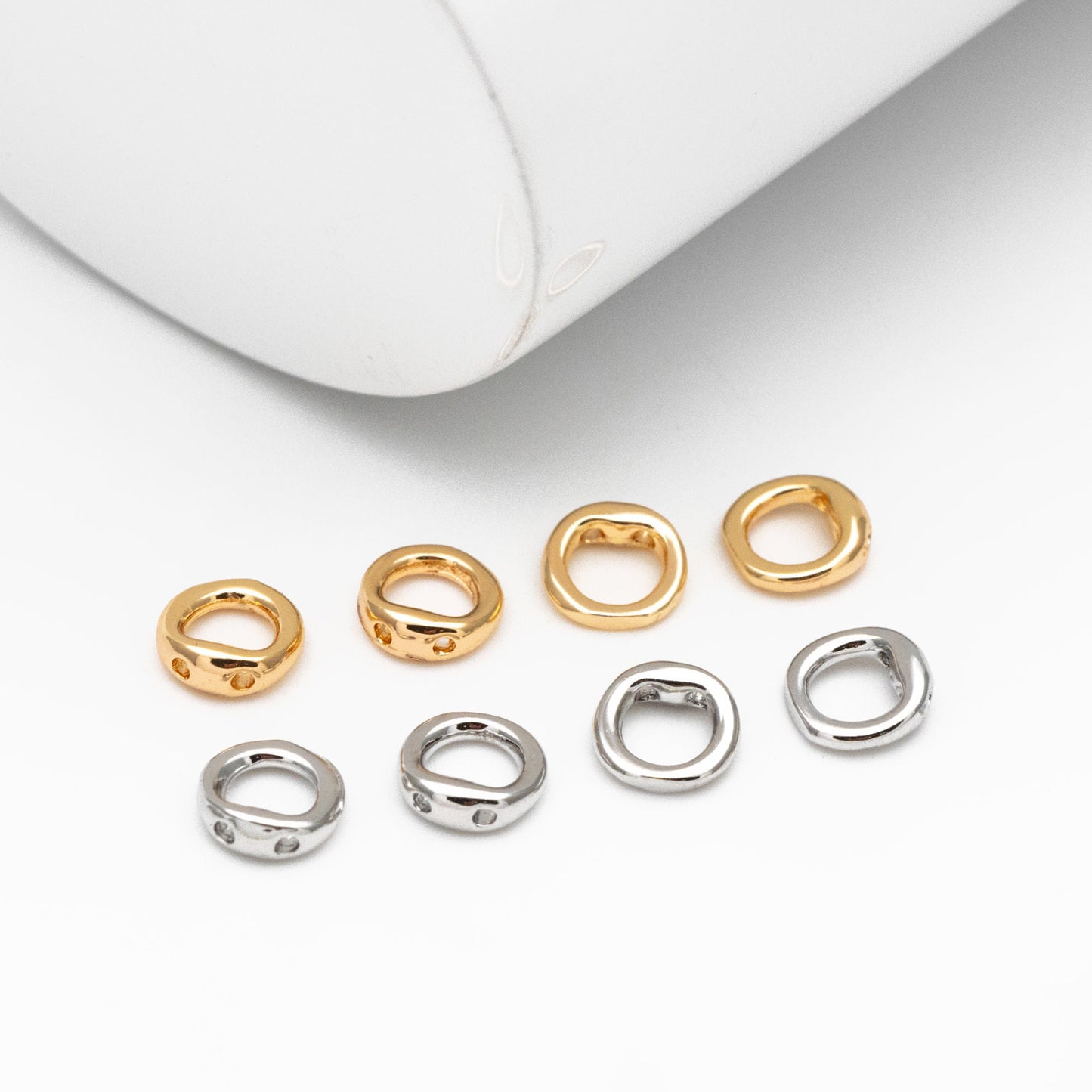 10pcs Gold Bracelet Necklace End Loop 5mm, Gold/ Silver Wire Protector (GB-3890)