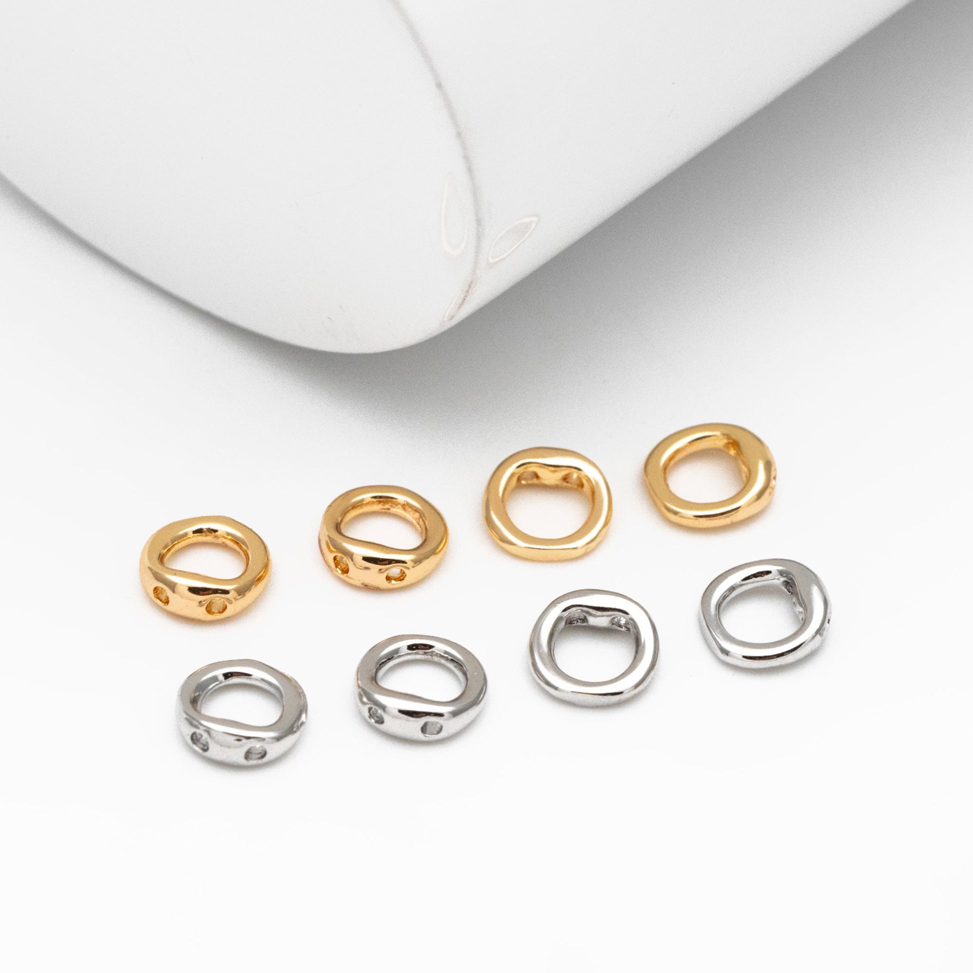 10pcs Gold Bracelet Necklace End Loop 5mm, Gold/ Silver Wire Protector (GB-3890)