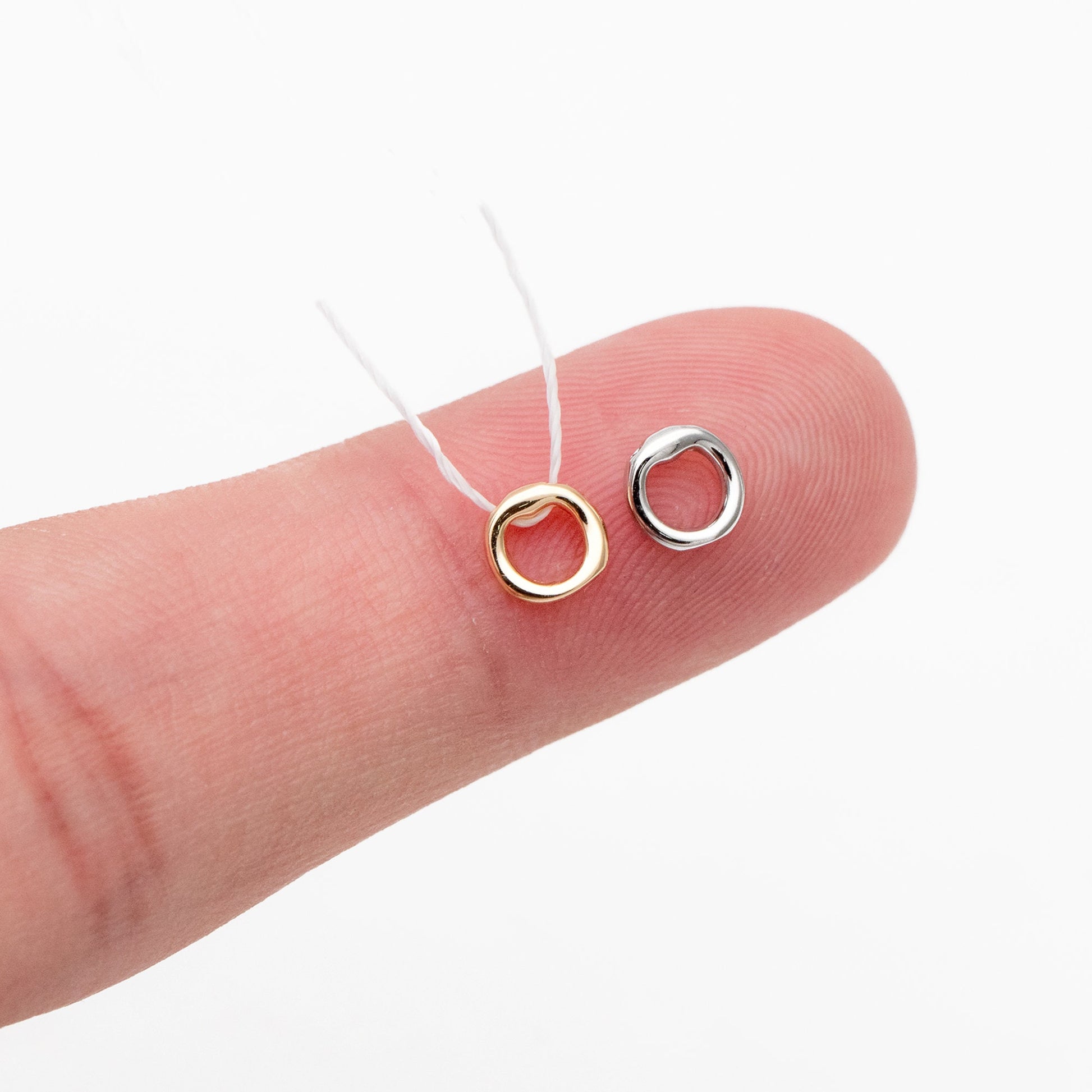 10pcs Gold Bracelet Necklace End Loop 5mm, Gold/ Silver Wire Protector (GB-3890)