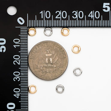 10pcs Gold Bracelet Necklace End Loop 5mm, Gold/ Silver Wire Protector (GB-3890)