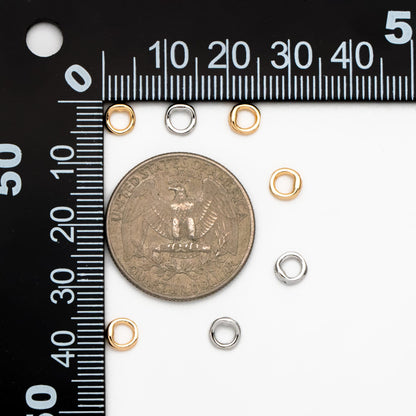 10pcs Gold Bracelet Necklace End Loop 5mm, Gold/ Silver Wire Protector (GB-3890)