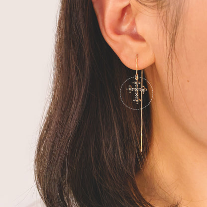 4pcs micro pave Cross Charm,16x12mm, Black CZ paved Cross Pendants (GB-2731-K)