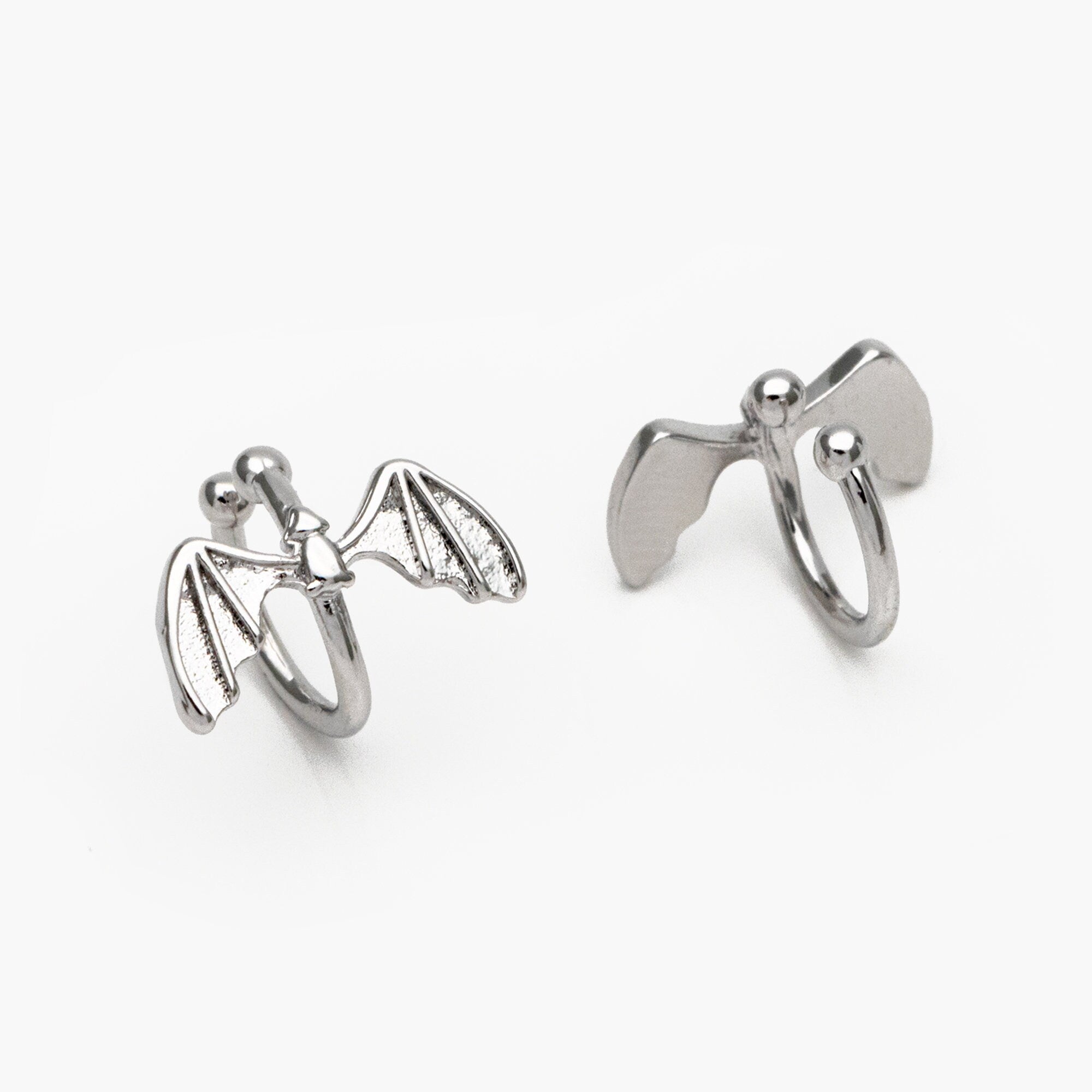 10pcs Gold/ Silver Bat Ear Cuff, Cartilage Ear Cuff, Gold/ Rhodium Plated Brass Ear Cuff, Cartilage Earrings (GB-3570)