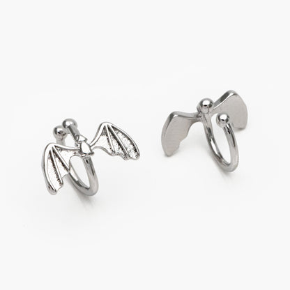 10pcs Gold/ Silver Bat Ear Cuff, Cartilage Ear Cuff, Gold/ Rhodium Plated Brass Ear Cuff, Cartilage Earrings (GB-3570)