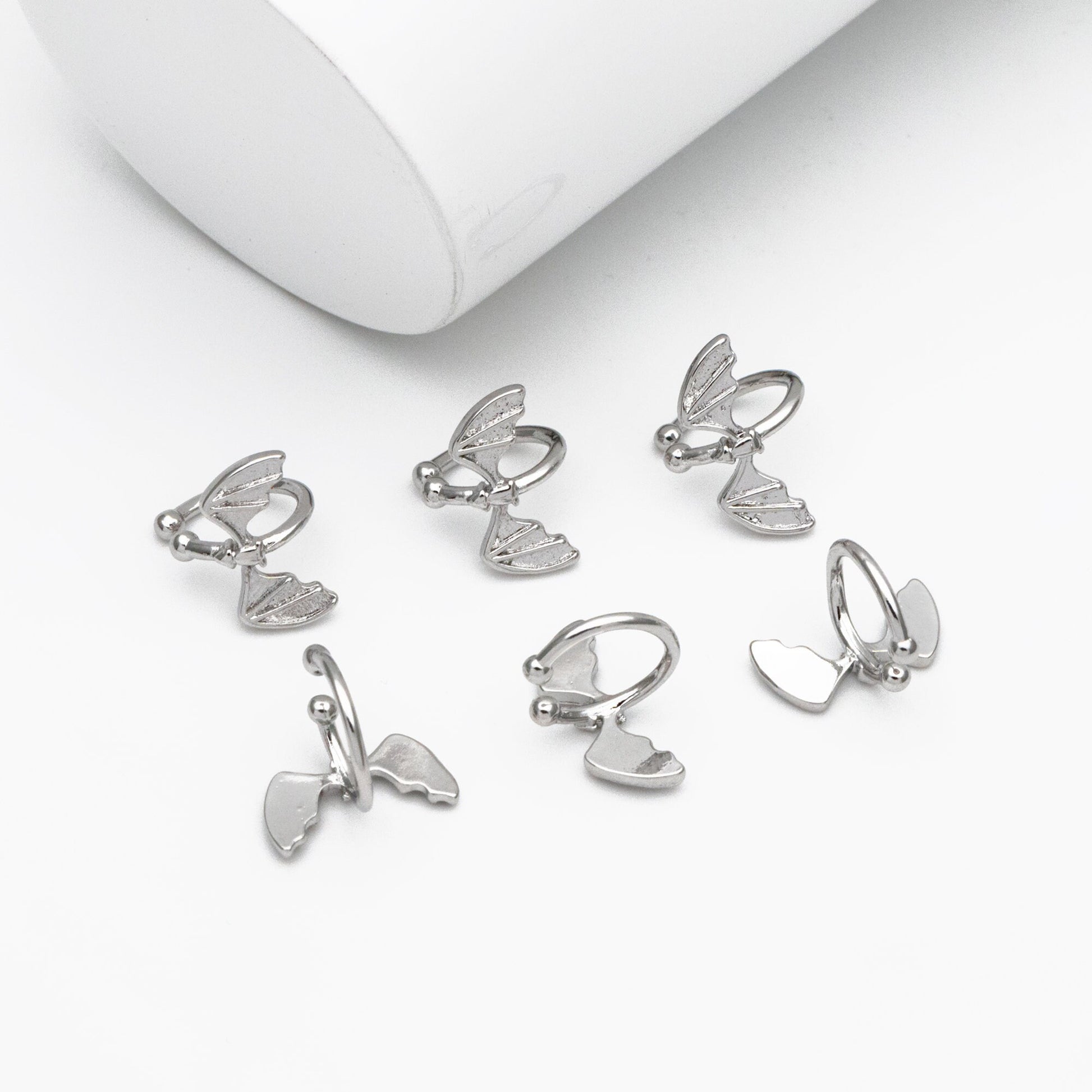 10pcs Gold/ Silver Bat Ear Cuff, Cartilage Ear Cuff, Gold/ Rhodium Plated Brass Ear Cuff, Cartilage Earrings (GB-3570)