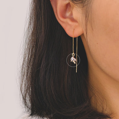 4pcs Gold plated Brass CZ pave Leaf Charms, Leaf Pendants, Earring Findings, Jewelry Making, Jewelry Supplies (GB-4130-D)