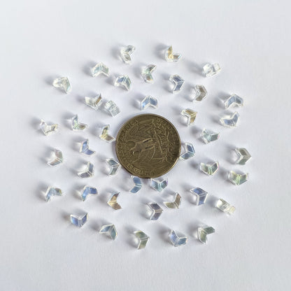 20pcs Crystal Arrows Beads 8mm, Glass Arrows Charm Pendants, Sparkly Transparent Clear AB (TS-132)
