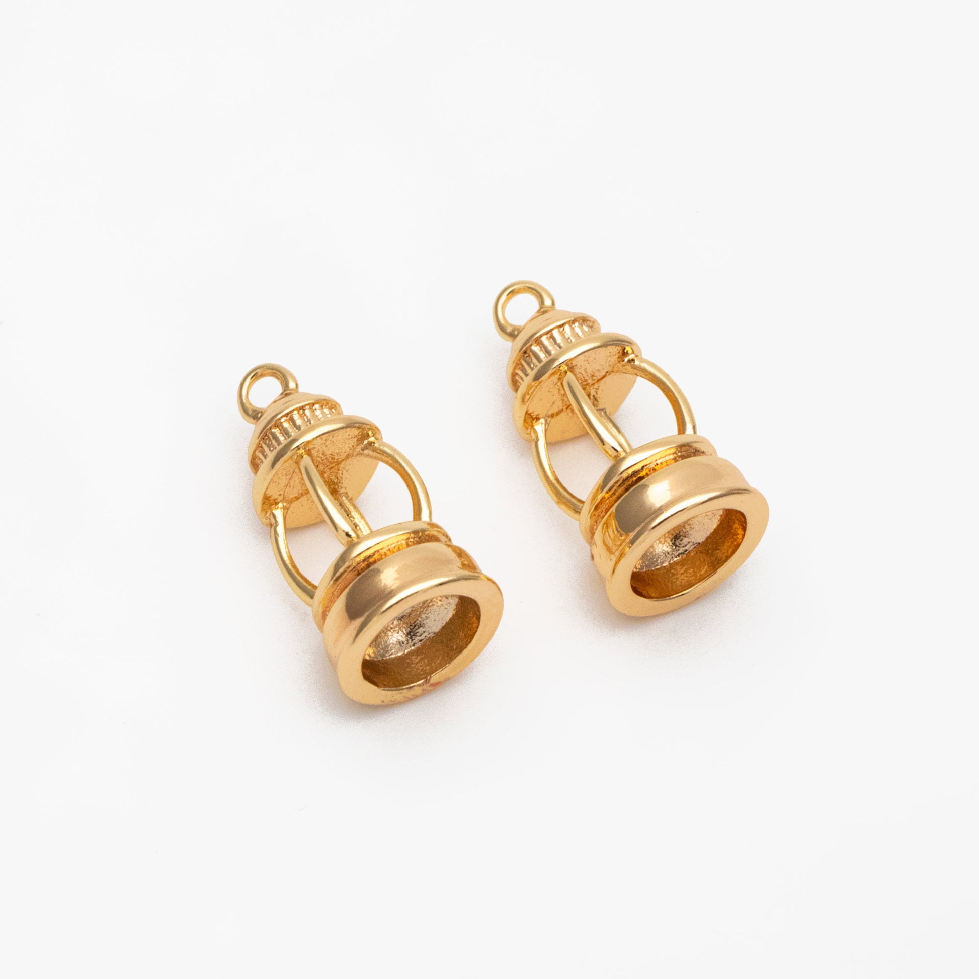 10pcs 18K Gold Plated Lantern Charms，Brass Lamp Pendants (GB-3982)
