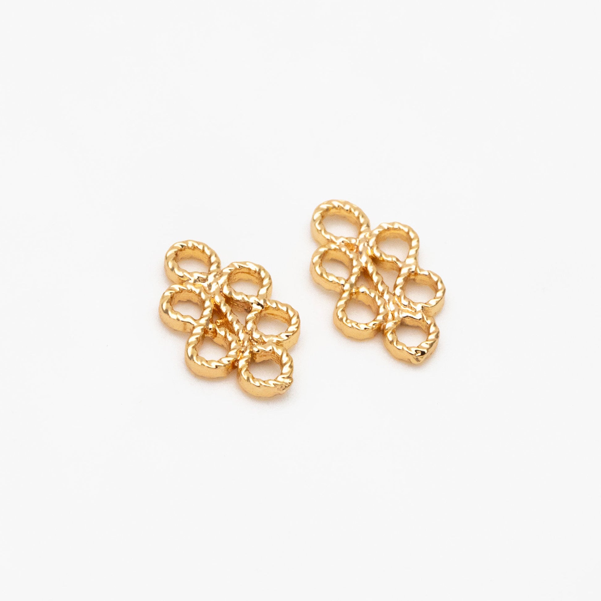 10pcs Gold Filigree Charm 11x6.5mm, Jewelry Making, Diy Material, Jewelry Supplies (GB-114-A)