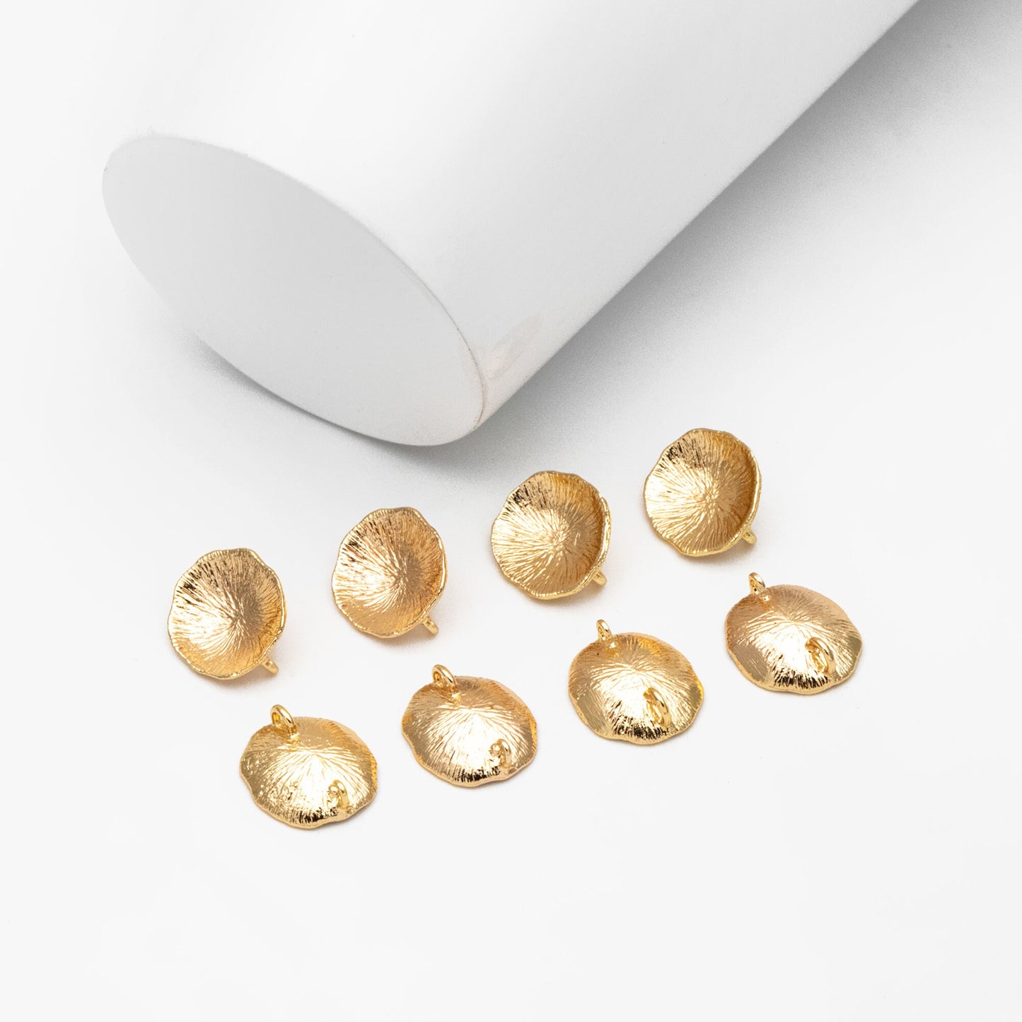 10pcs Gold Lotus Leaf Connectors, 18K Gold plated Brass, Lotus Leaf Charm Connectors (GB-3076-B)