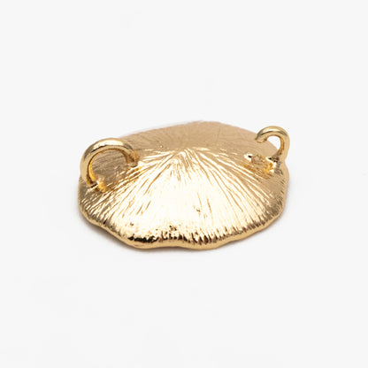 10pcs Gold Lotus Leaf Connectors, 18K Gold plated Brass, Lotus Leaf Charm Connectors (GB-3076-B)