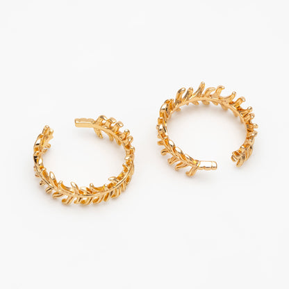 4pcs Gold Feather Finger Ring, Everyday Ring, Modern Style Ring, Fashion Rings, Dainty Rings (#GB-3925)