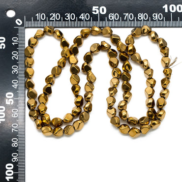 85pcs Faceted Glass Unique Beads, Stone Shaped Crystal beads 7mm, Multi Color (TS-129)