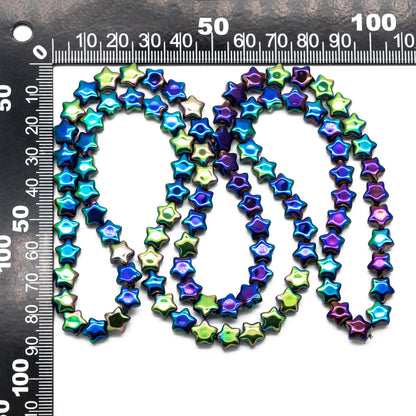 20pcs Sparkly Crystal Star Beads 8mm, Smooth Glass Star Beads (TS-133)