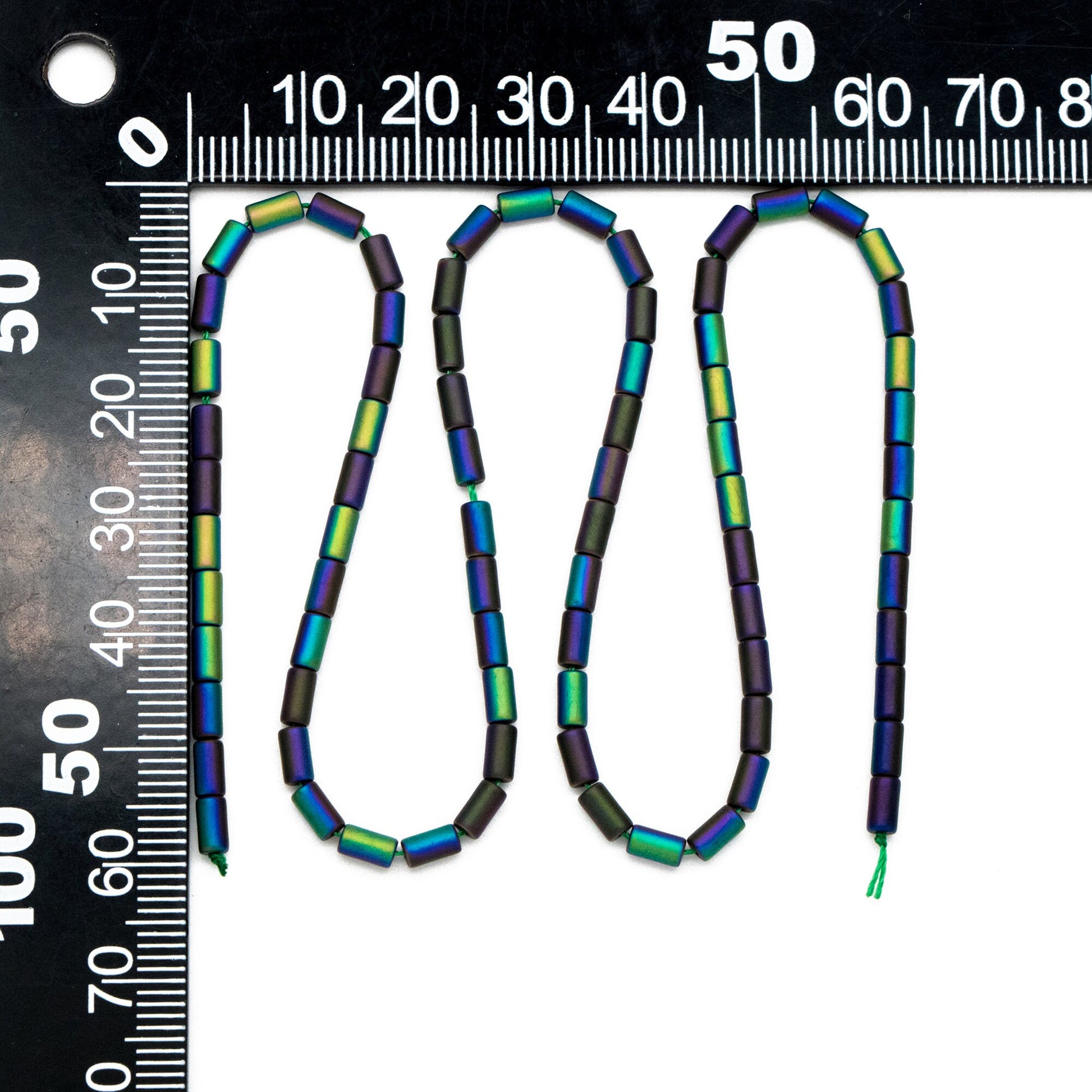 70pcs Frosted Tube Glass beads 5x3mm, Stick Crystal Beads, Multi Colors to Choose (TS-136)