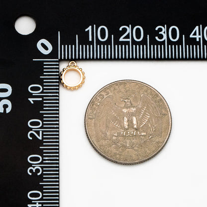 10pcs Gold Bail Beads, Bail Charm Holder Spacer with Loop, Tube Bails, Cord Bails, Slider Bails, Spacer Ring (GB-1328-A)