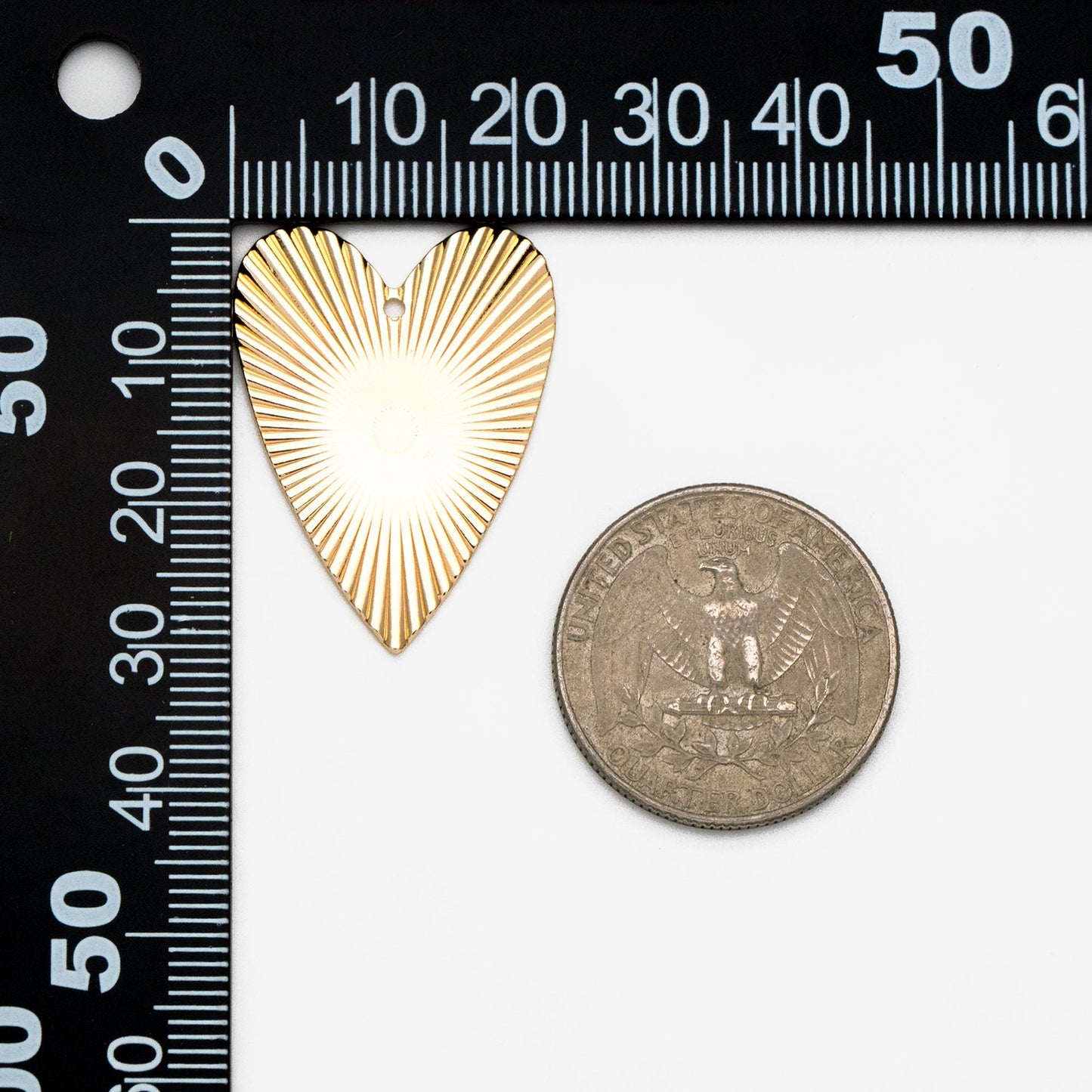 10pcs Gold Heart Charm Pendants, Earring Findings, Jewelry Making, Diy Material, Jewelry Supplies (GB-3976)